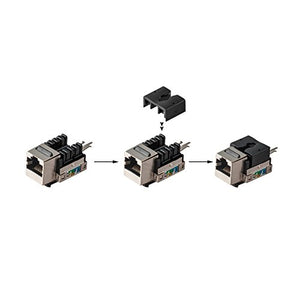 CAT6 Snap-in Shielded Keystone Jack, MACTISICAL RJ45 Cat 6 Ethernet Module Thunder-Proof in-Line Couplers