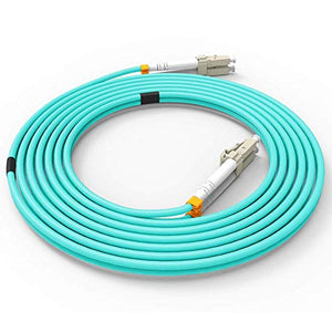 Fiber Patch Cable, VANDESAIL 10G Gigabit Fiber Optic Cables with LC to LC Multimode OM3 Duplex 50/125 OFNP (2M, OM3-10Pack)
