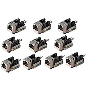 CAT6 Snap-in Shielded Keystone Jack, MACTISICAL RJ45 Cat 6 Ethernet Module Thunder-Proof in-Line Couplers